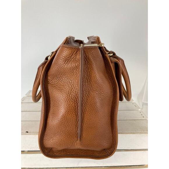 BRAHMIN, LARGE BROWN PEBBLED LEATHER HANDBAG - Picture 3 of 16